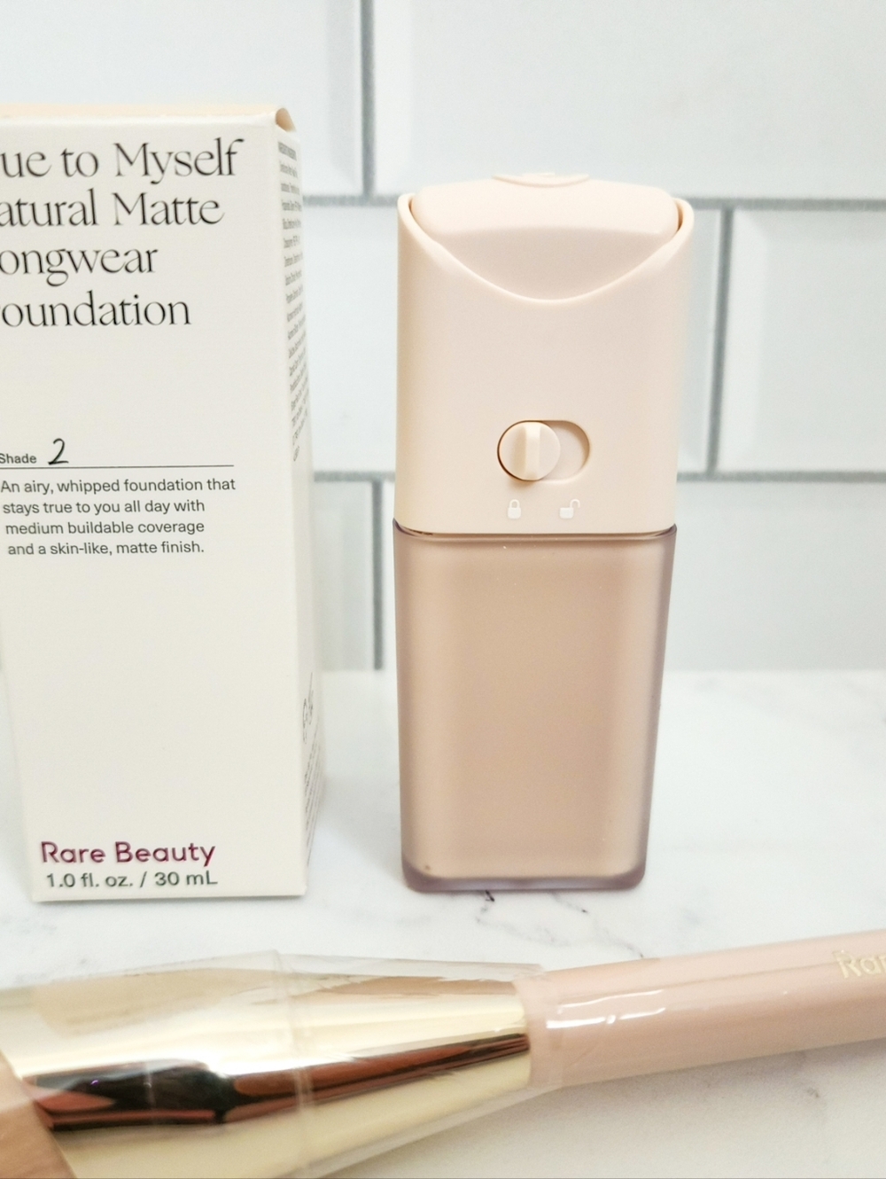 Rare Beauty True To Myself Natural Matte Longwear Foundation (Shade 2) & Brush - Picture 3 of 4